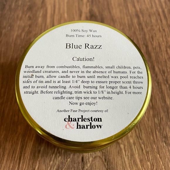 Discontinued JRC Candle Collection from Charleston & Harlow, Blue Razz, NWT - Picture 3 of 4